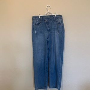 Rewash Wide Leg Crop Jeans